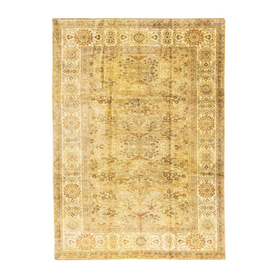 Tapis chameau et ivoire noué à la main de haute qualité