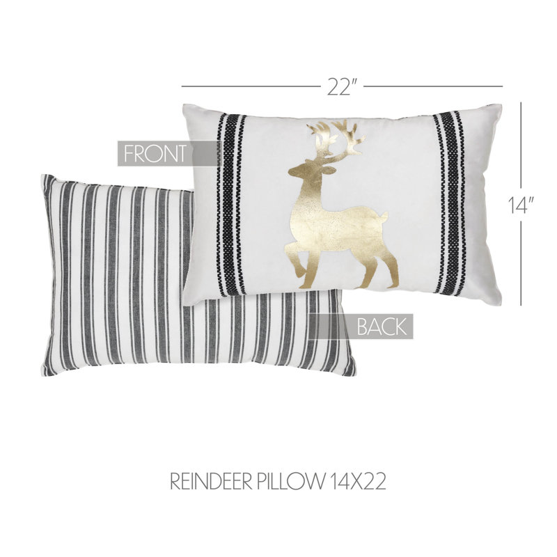 100% Cotton Shell, Polyester Lining, Polyester Pillow Fill Reversible Throw Pillow