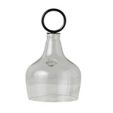 Glass Cloche Food Cover, Ring Handle, Small