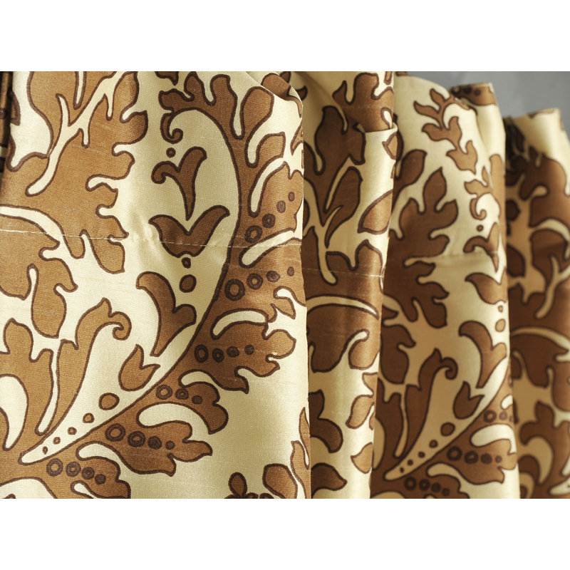 Marvale Semi Sheer Curtain Single Panel, Chocolate, 50" W x 108" L