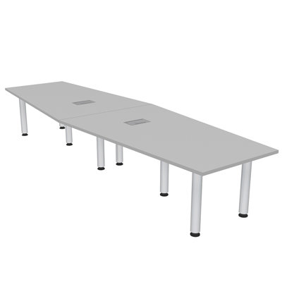 10 Ft  Hexagon Shaped Conference Table Post Legs Electric and Data