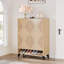 Armoire à chaussures 31,49 po à 6 niveaux en bois naturel avec portes, unité de rangement de vestibule réglable pour le salon et le vestibule
