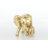 Gracie-Lee Polystone Elephant Gold Decorative Sculpture