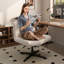 Armless Wide Desk Chair with Cross-shaped Base-446628281
