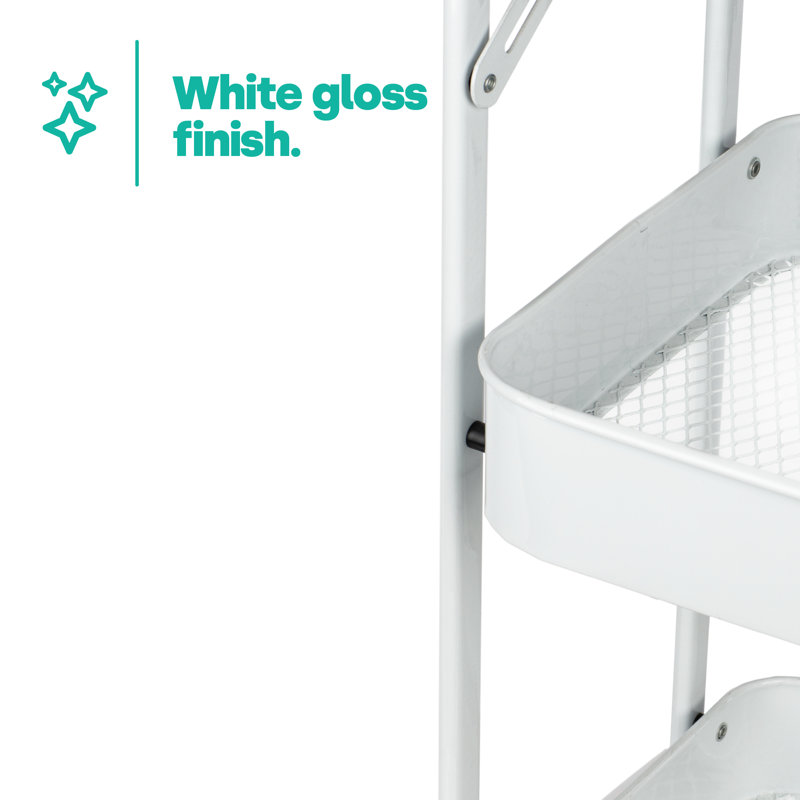 Metal Bar Cart, White