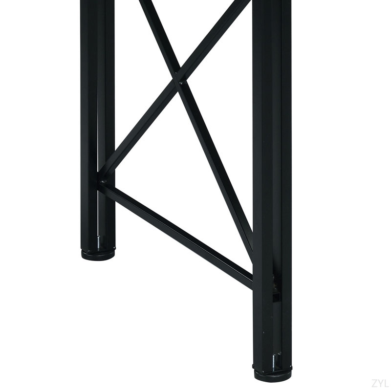 Settea Black Finish Computer Desk, Antique White/Black