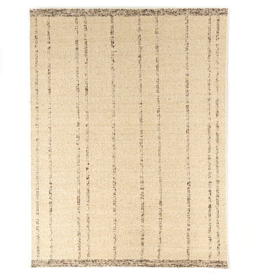 Corwin Striped Area Rug in White/Neutral