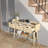 Fluted Console Table With 3 Drawers And Open Storage Shelf, Console Sofa Table For Living Room-1941142485