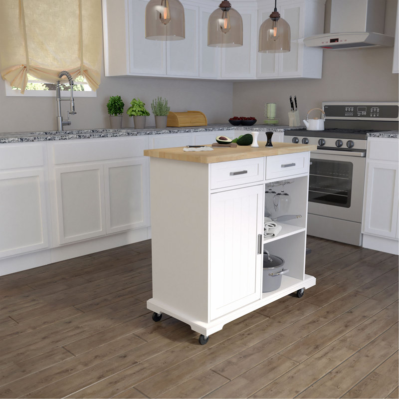Îlot de cuisine roulant avec rangement Accent