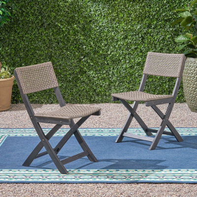 Outdoor Bistro Dining Chairs Set of 2