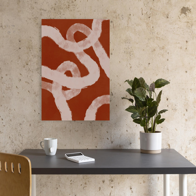 Impression sur toile flottante abstraite, minimaliste et contemporaine, H 18 po x l 12 po