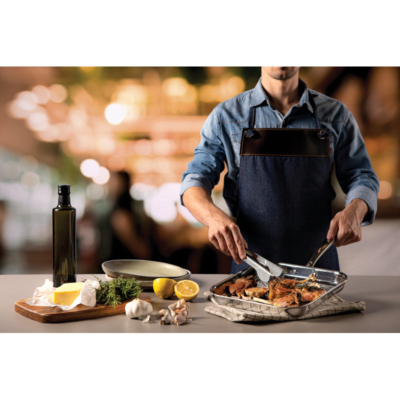 Grano 3-PLY 26cm Stainless Steel Grill Pan / Griddle Set, White