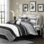 Édredon 7 pièces gris pour très grand lit - détails rembourrés, taies décoratives et oreillers-124544252-124544254