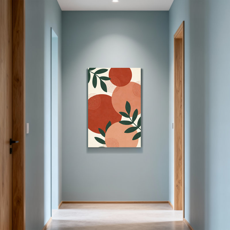 Abstract Abstract Circles Leaves Pattern Print Design Artwork
