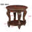 Retro Round End Table,Solid Wood Sofa Side Table-2143621338-2116162805
