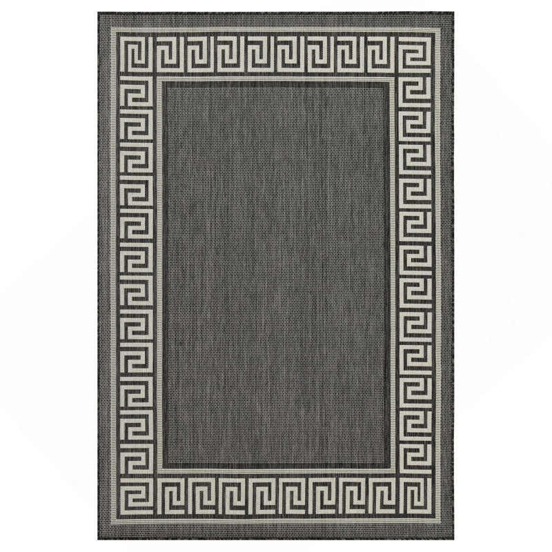 Anthracite 5 Ft. 3 In. X 7 Ft. 3 In. Indoor/Outdoor Area Rug, Rectangle 5'3" x 7'3"