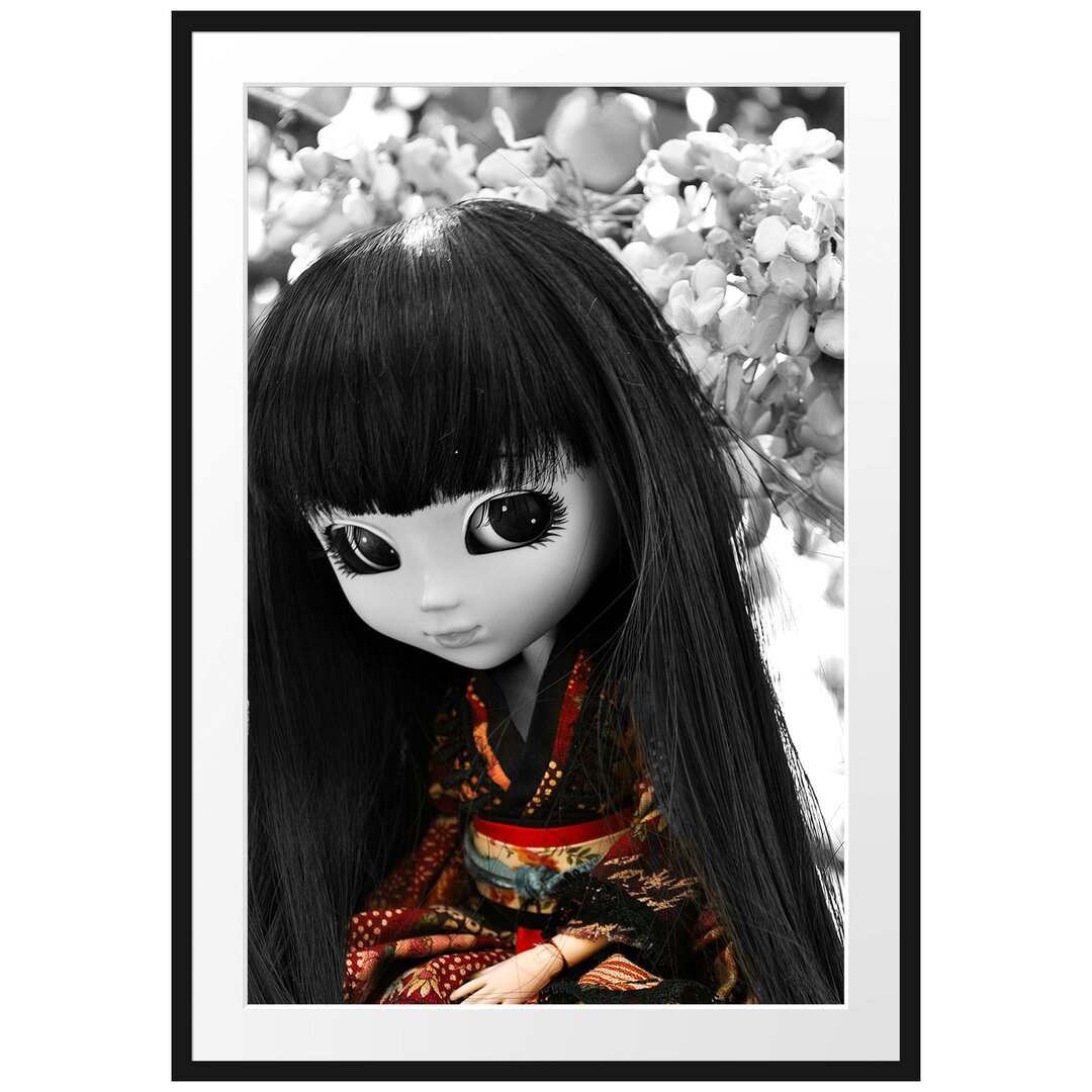 Gerahmtes Poster Wunderschöne Geisha Pullip