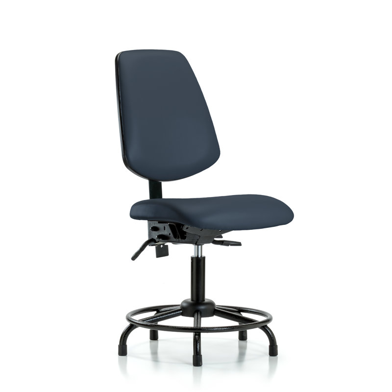 Eloise Drafting Chair, Included, Imperial Blue, Glides