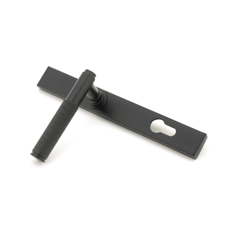 Brompton Lock Door Handle, Matt Black