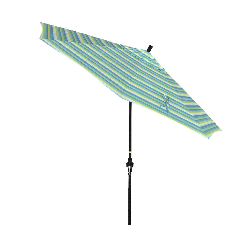 Parasol Market Sunbrella® 108 po Garita, Stone Black, Sunbrella® bord de mer Séville rayé