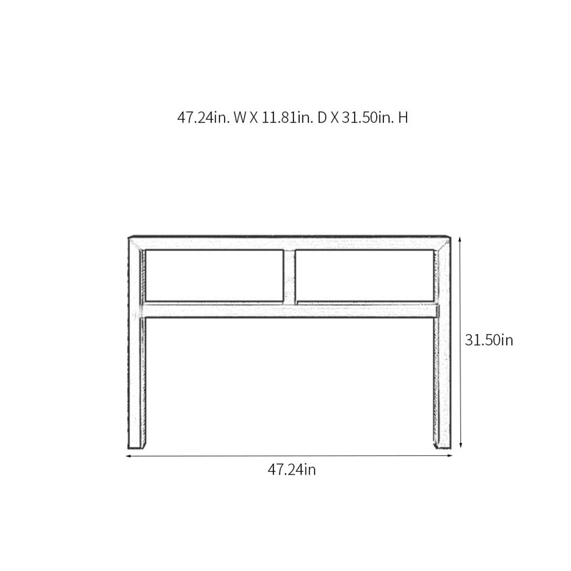 Terrie, H 31,5 po x l 47,24 po x P 11,81 po