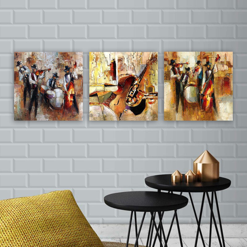 Ensemble de 3 impressions sur toile tendue