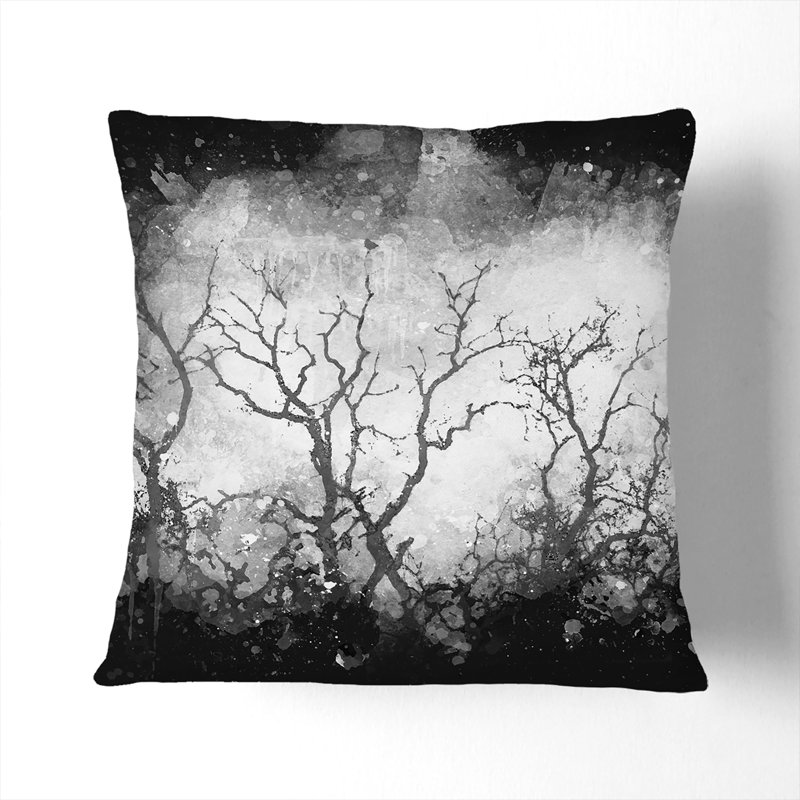 Square Throw Cushion, 40cm H x 40cm W x 15cm D, Black
