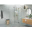 Halo 42 in. x 48 in. x 78 in. 90-degree Fully Frameless Glass Hinged Shower Enclosure-181734986