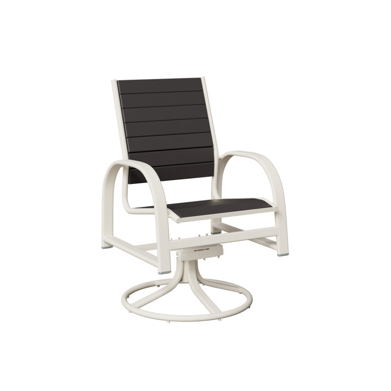 Chaise berçante pivotante en aluminium Berlin, Gris fumée