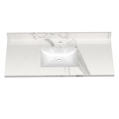 Plateau de meuble-lavabo simple 49 po avec 1 trou de robinet