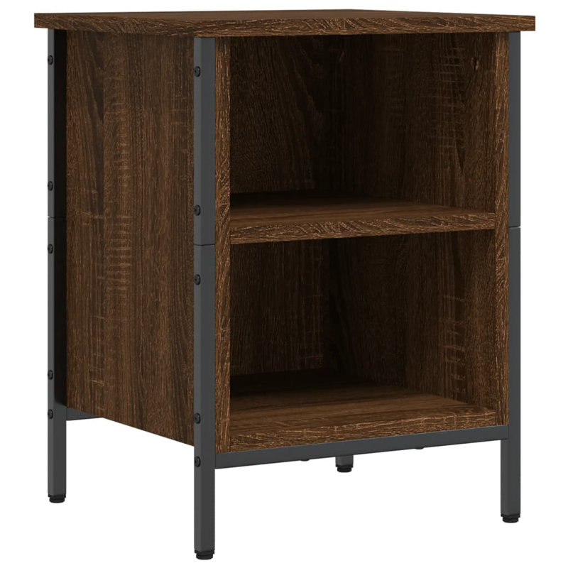 2 Pair Shoe Storage Cabinet, Brown Oak