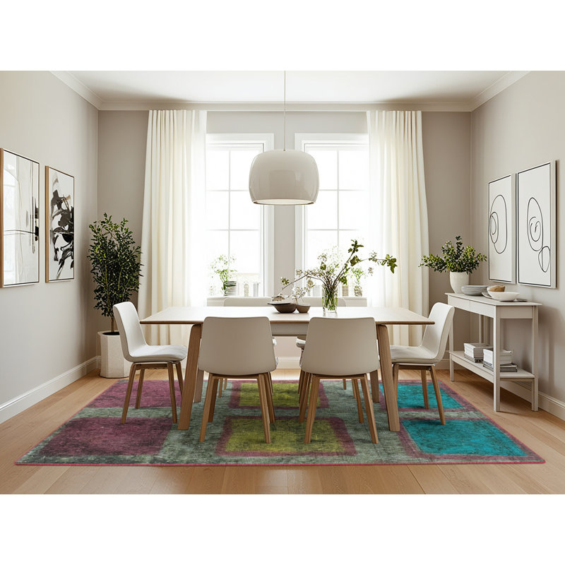 Abstract Indoor Rug, Rectangle 7' x 10'