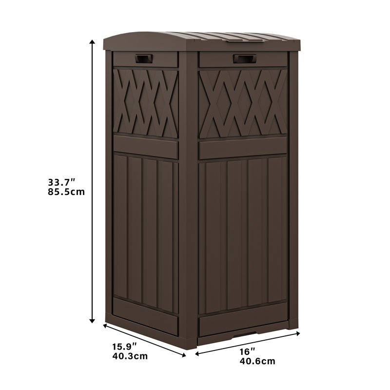 Balconera 16 " W 31 Gallons Water Resistant Resin Deck Box, Brown