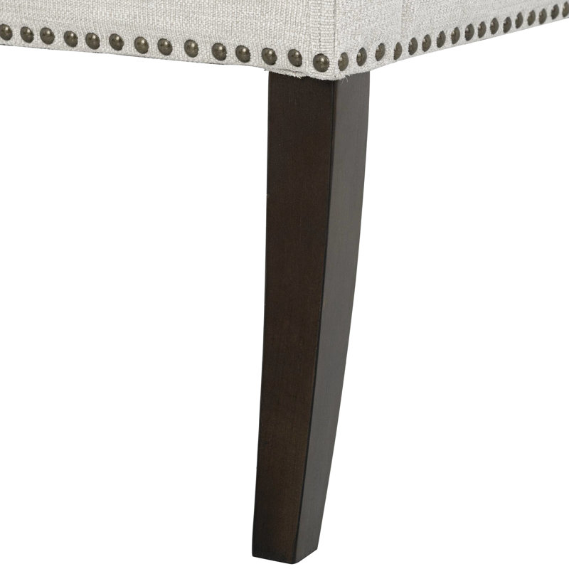 Upholstered Bench, Shoe Bench For Living Room, Black, Beige