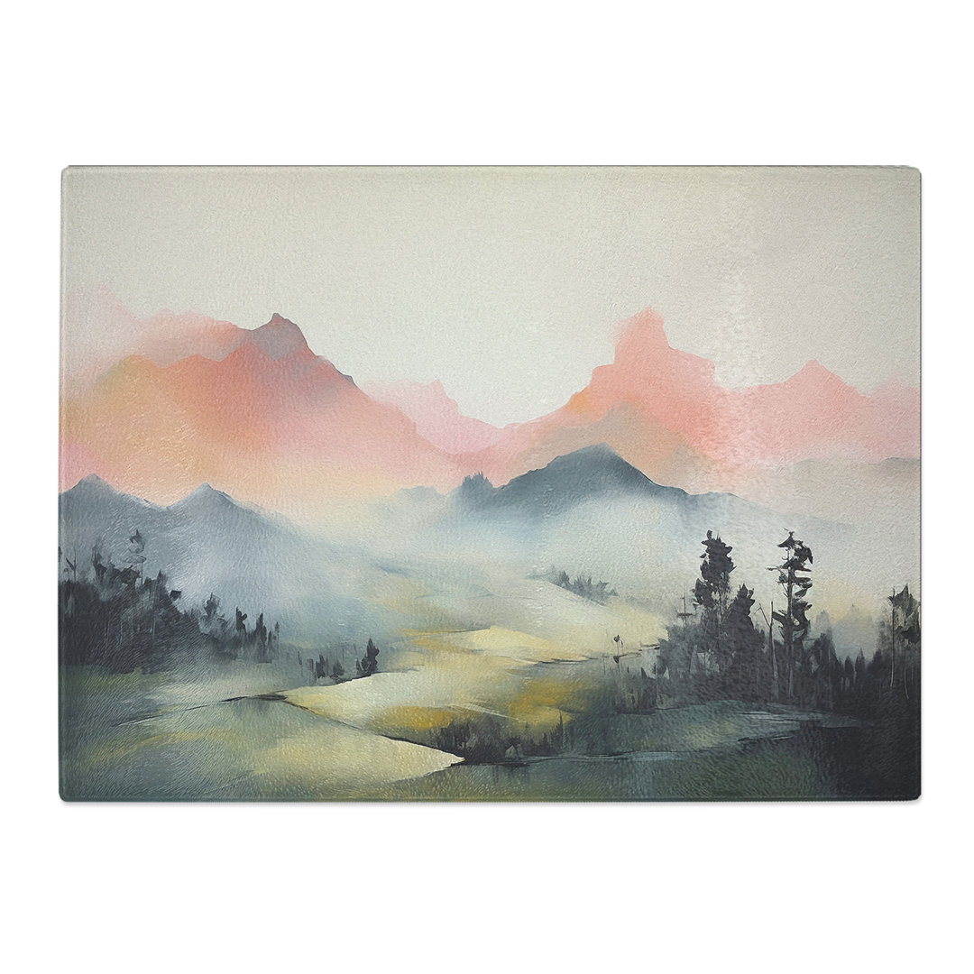 Landscape Minimalism No.2  Glass Chopping Board