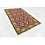 Tapis zone en laine noué la bourgogne/gris 5 pi 1 po x 8 pi one-of-kind Lorain