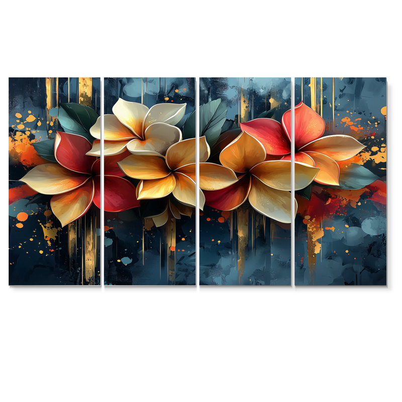 Kesterson - Art mural - Ensemble de décoration artistique, H 32 po x l 64 po, 4