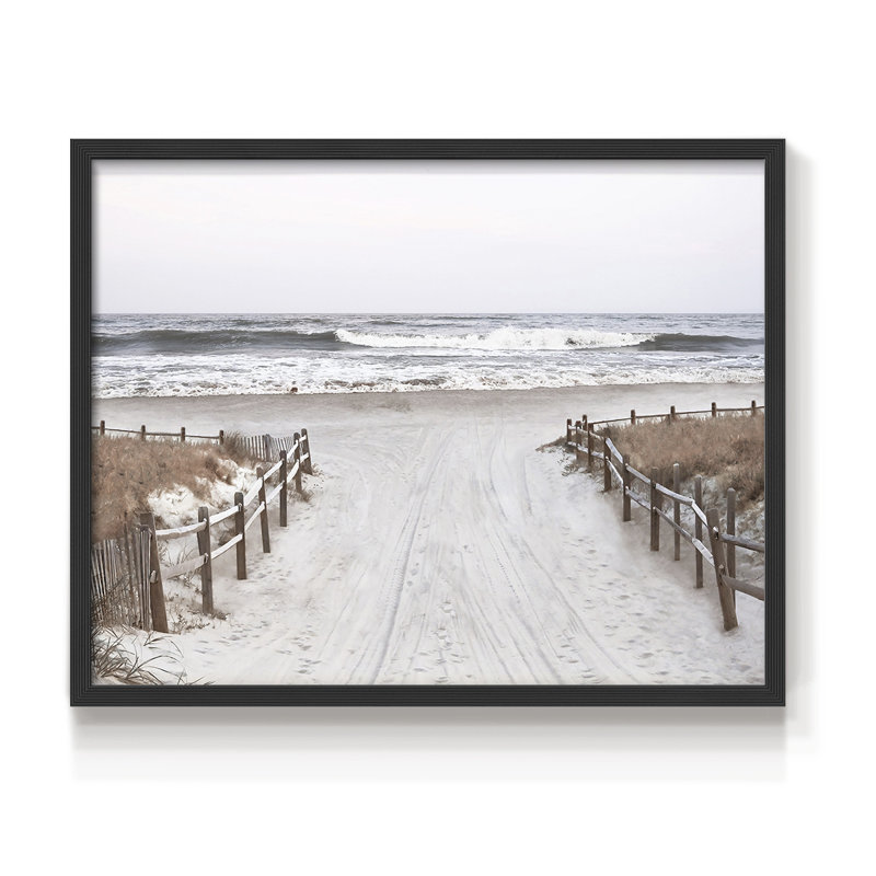 Chemin OBX - impression encadrée - réversible, Noir, H 16 po x l 20 po