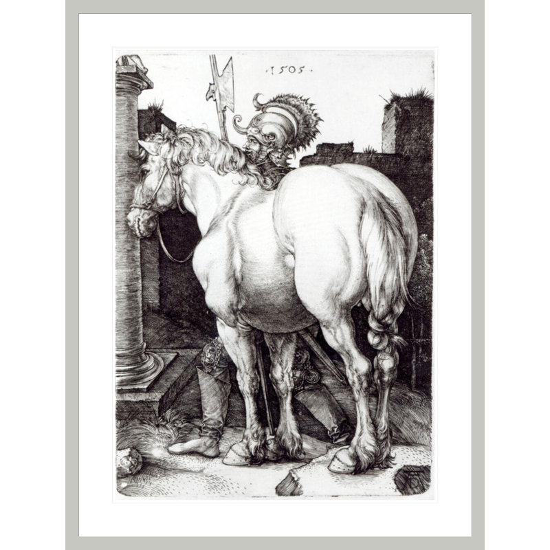 «The Large Horse» par Albrecht Dürer, impression giclée sur cadre, 41.5" H x 31.59" W