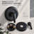 Matte Black 10" Round Rain Shower System with Handheld Sprayer Pressure Balanced Rough-In Valve