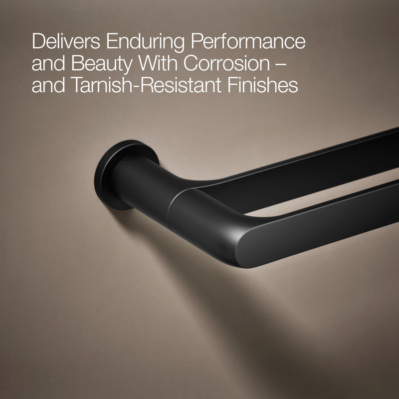Avid 24-In Double Towel Bar, Matte Black