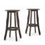 Élégant et confortable tabouret de bar en bois d'acacia avec design rustique et repose-pieds