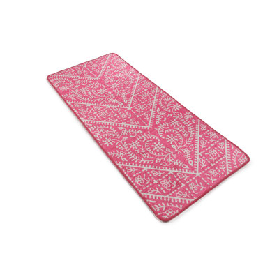 Tapis de couloir durable (3,3 x 9,8 pi), 100% polyester, d'une hauteur de poils de 0,16 po | Antibactérien, antidérapant, dessous lavable à la machine | Parfait pour le vestibule et le décor du salon, doux et facile à entretenir
