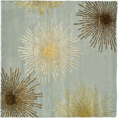Amberjack Abstract Handmade Tufted Blue Area Rug
