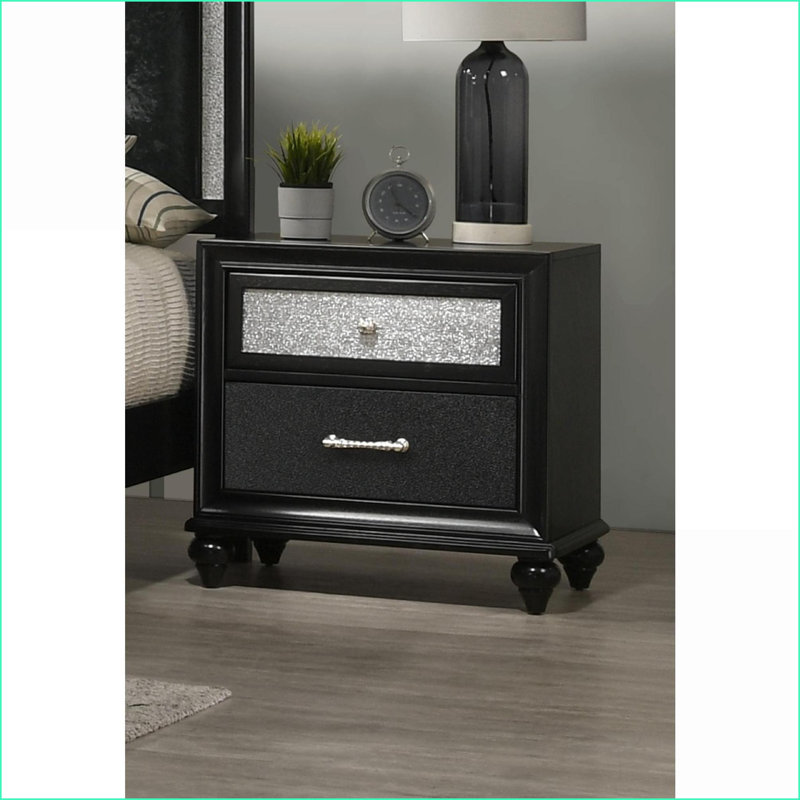 Table de chevet 2 tiroirs Glam