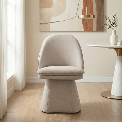 Lomena Swivel Fabric Upholstered Dining Chair