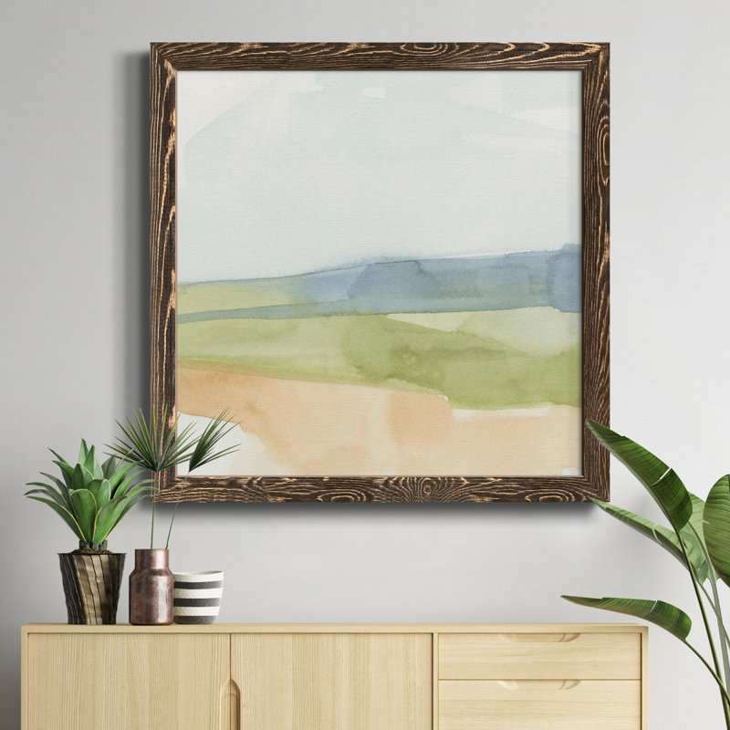 Toile encadrée Pastel Slopes I-Premium - prête à être accrochée, H 27,5 po x l 27,5 po x P 1,5 po, Noyer