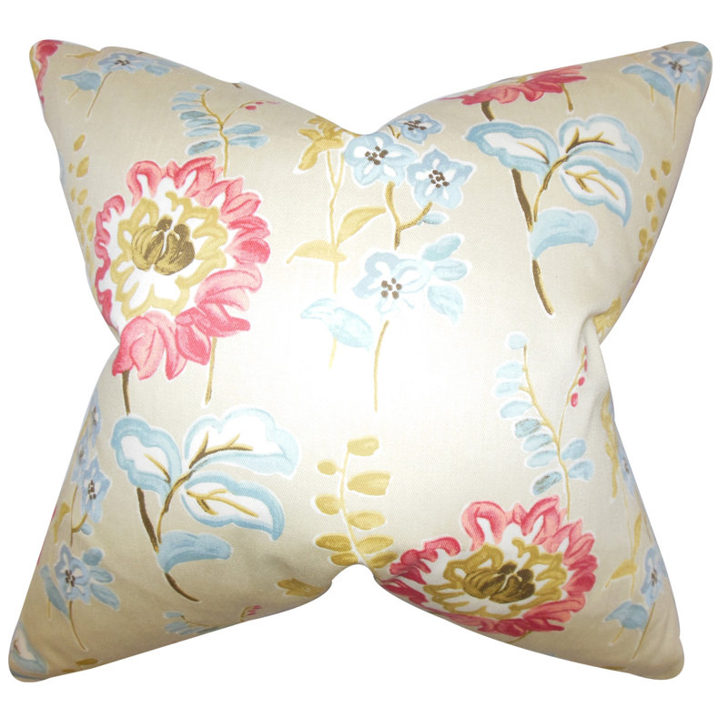 Square Pillow Cover & Insert, 22" H x 22" W, Peacock