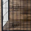 Meuble de cage en bois pour chien avec double porte-1233345582