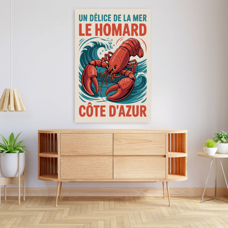 Art mural côtier français de la côte française, H 48 po x l 32 po